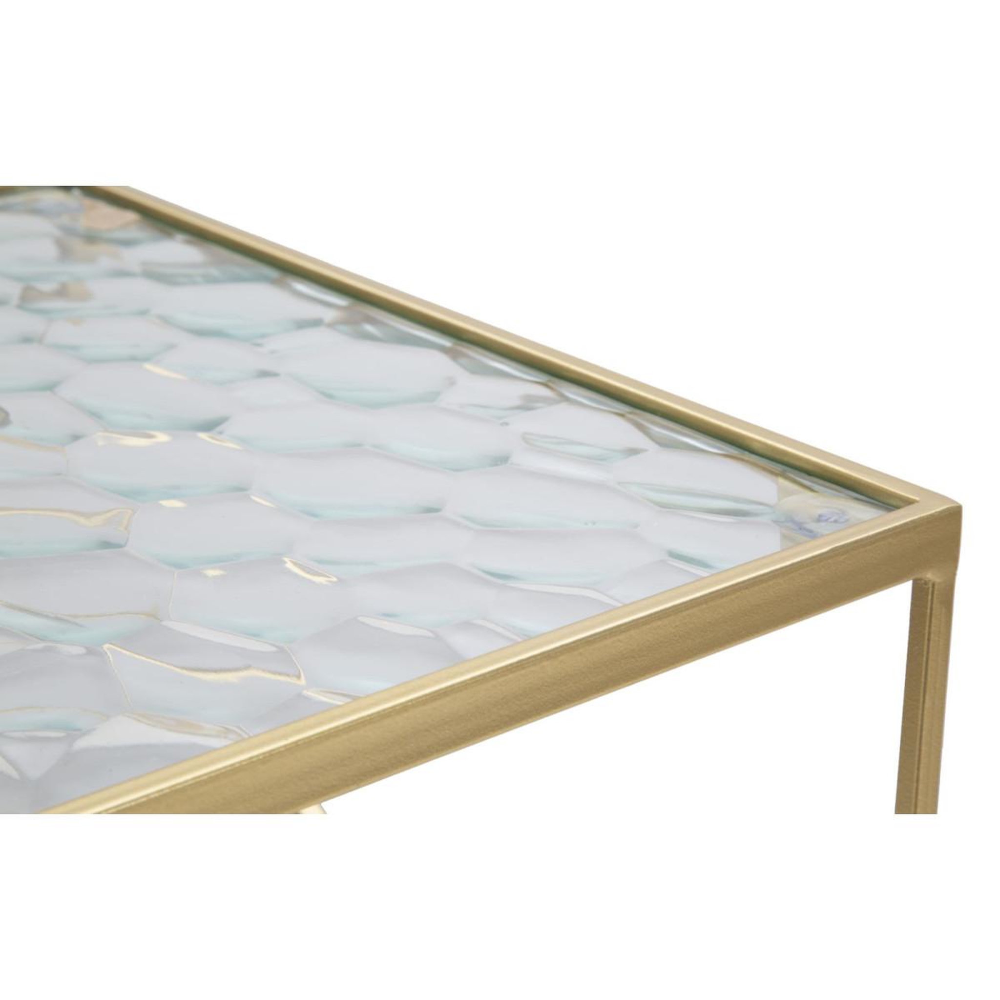 Voir la diapositive 3 : Paris Prix Lot de 2 tables d'appoint design  glassy  68cm or