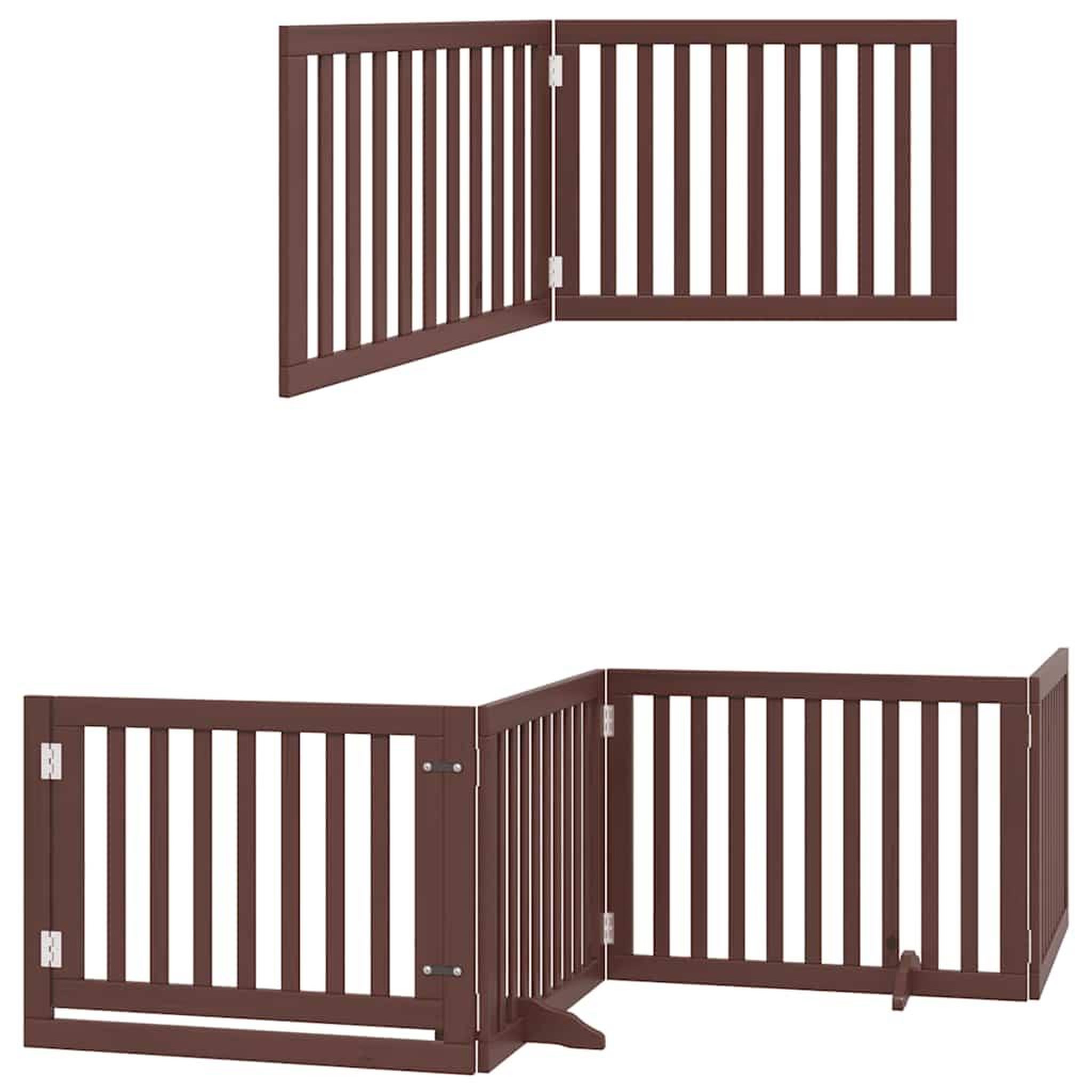 Voir la diapositive 6 : VIDAXL Barriere pour chien porte pliable 10 panneaux bois de peuplier