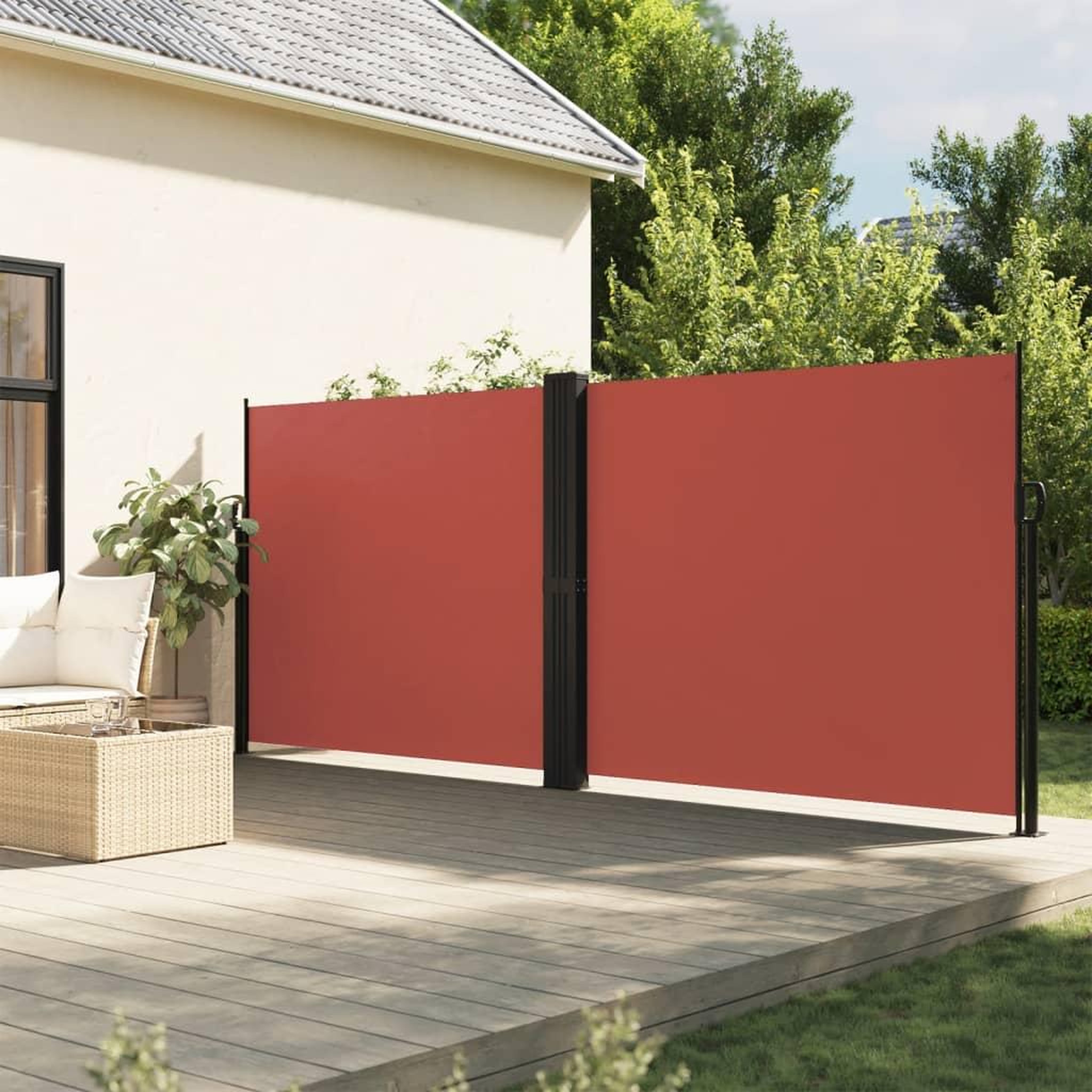 VIDAXL Auvent lateral retractable terre cuite 160x1200 cm