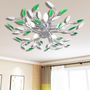 Voir la diapositive 1 : VIDAXL Lampe plafond verte et blanche avec bras crystal pour 5 Ampoules E14