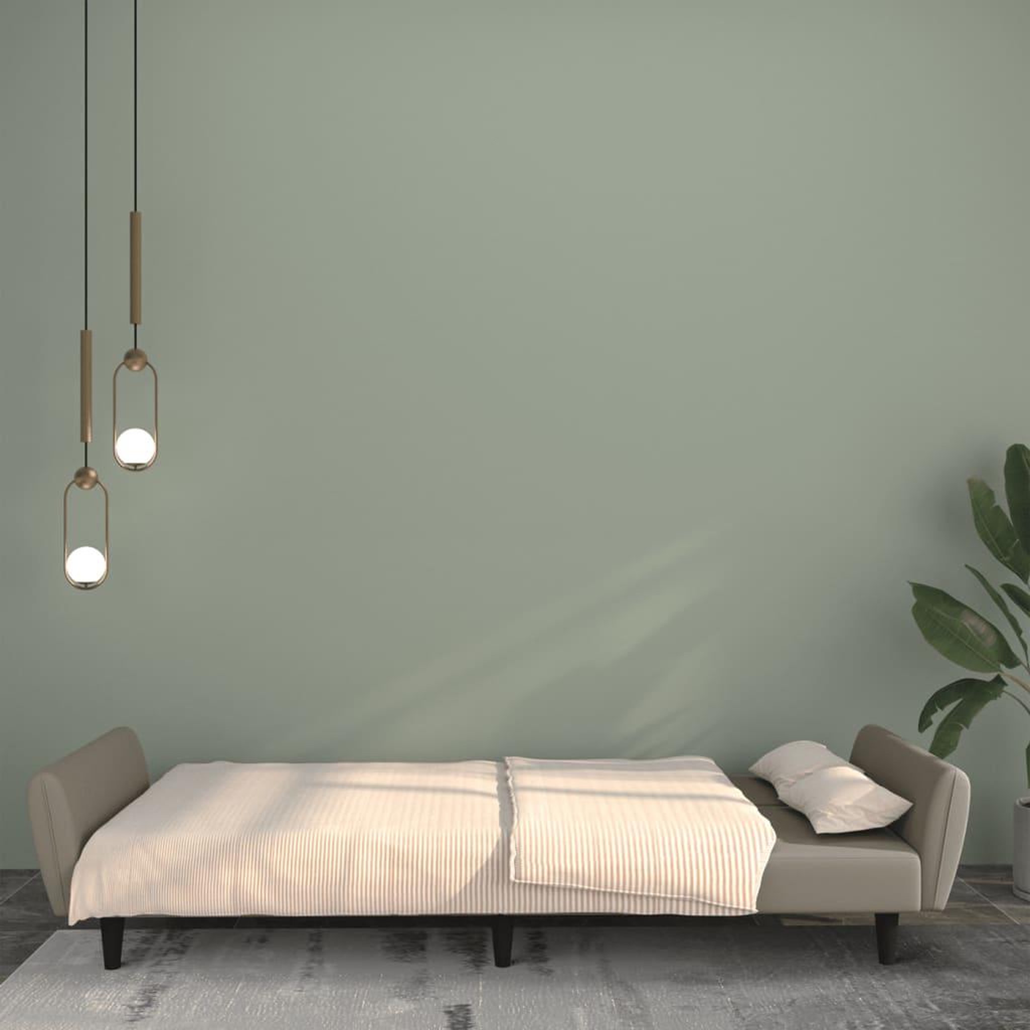Voir la diapositive 3 : VIDAXL Canape-lit a 2 places gris clair velours