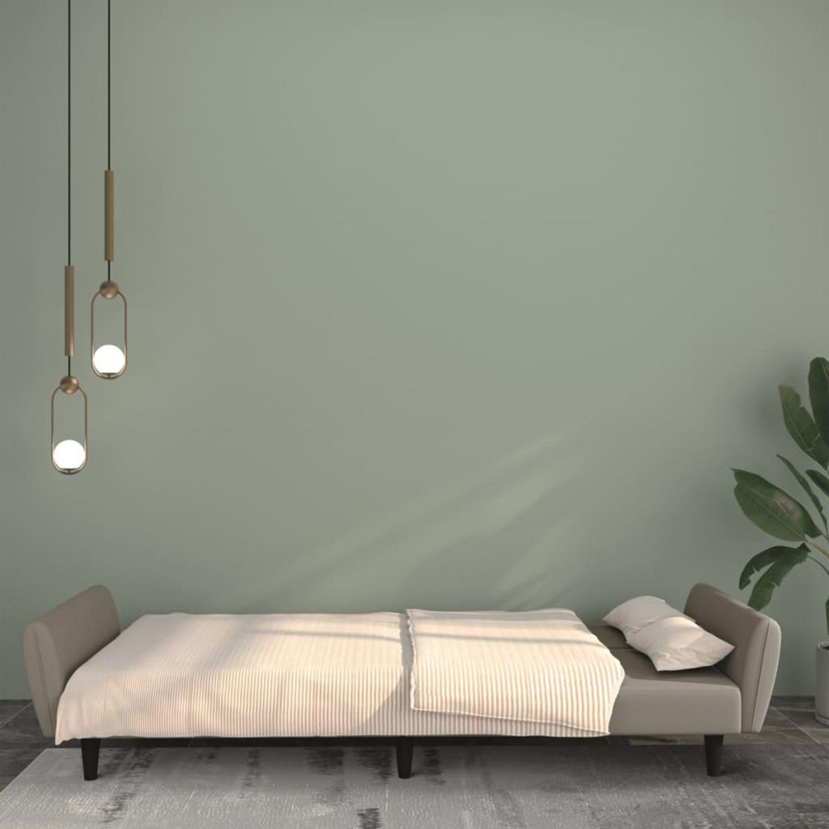 VIDAXL Canape-lit a 2 places gris clair velours