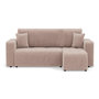 Voir la diapositive 1 : BEST MOBILIER Nicole - canapé d'angle réversible 4 places convertible avec coffre en tissu