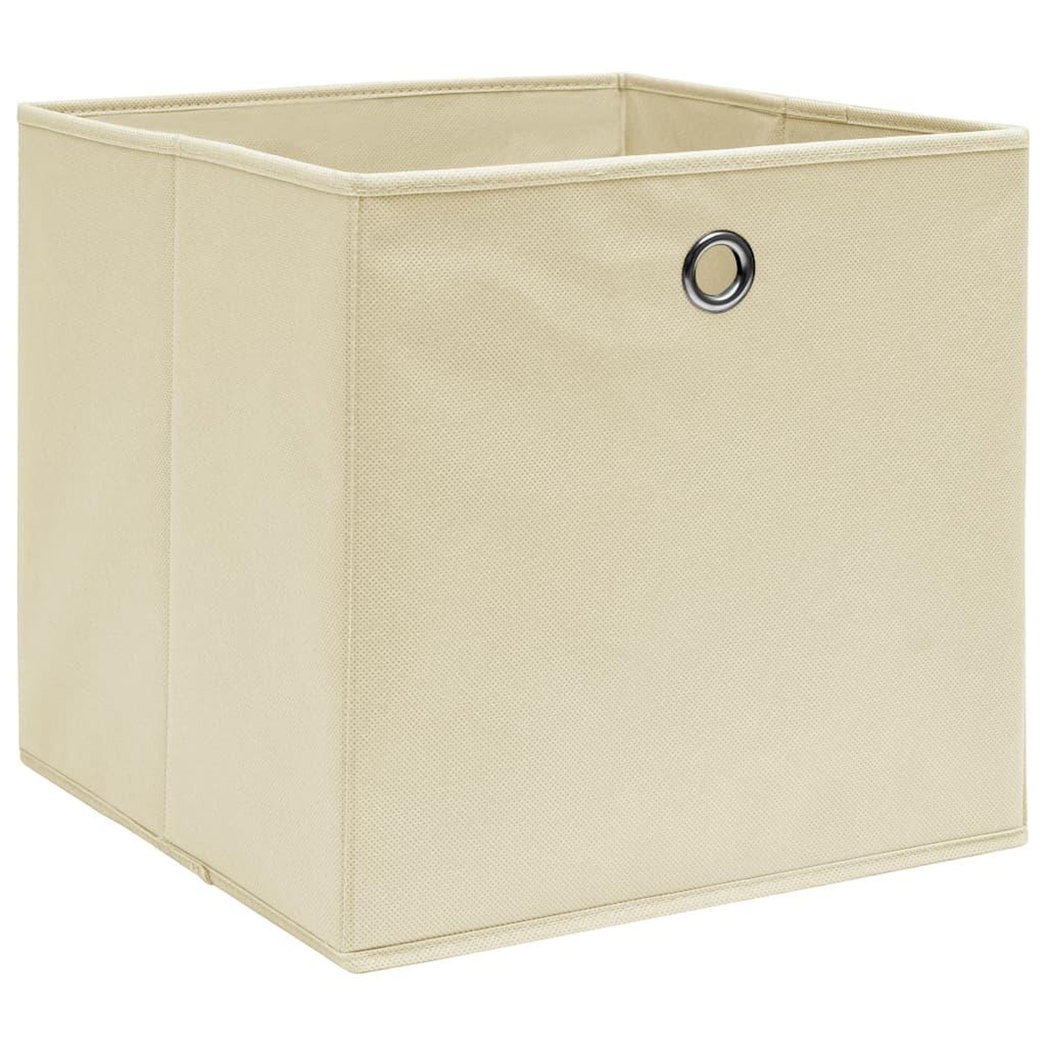 Voir la diapositive 2 : VIDAXL Boîtes de rangement 4 pcs Creme 32x32x32 cm Tissu