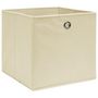 Voir la diapositive 2 : VIDAXL Boîtes de rangement 4 pcs Creme 32x32x32 cm Tissu