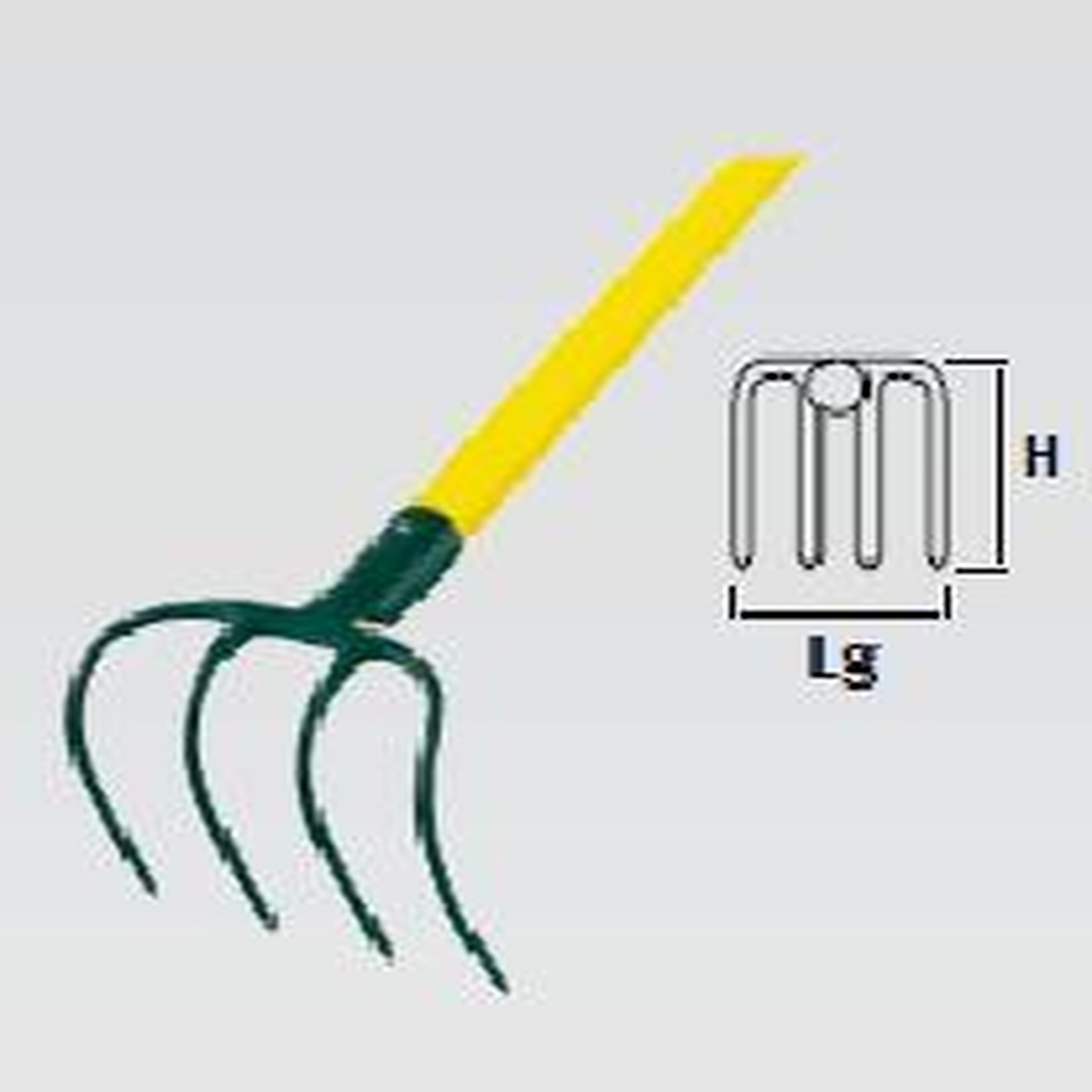 Leborgne Croc à fumier douille - 4 dents - manche bois certifié PEFC 100%