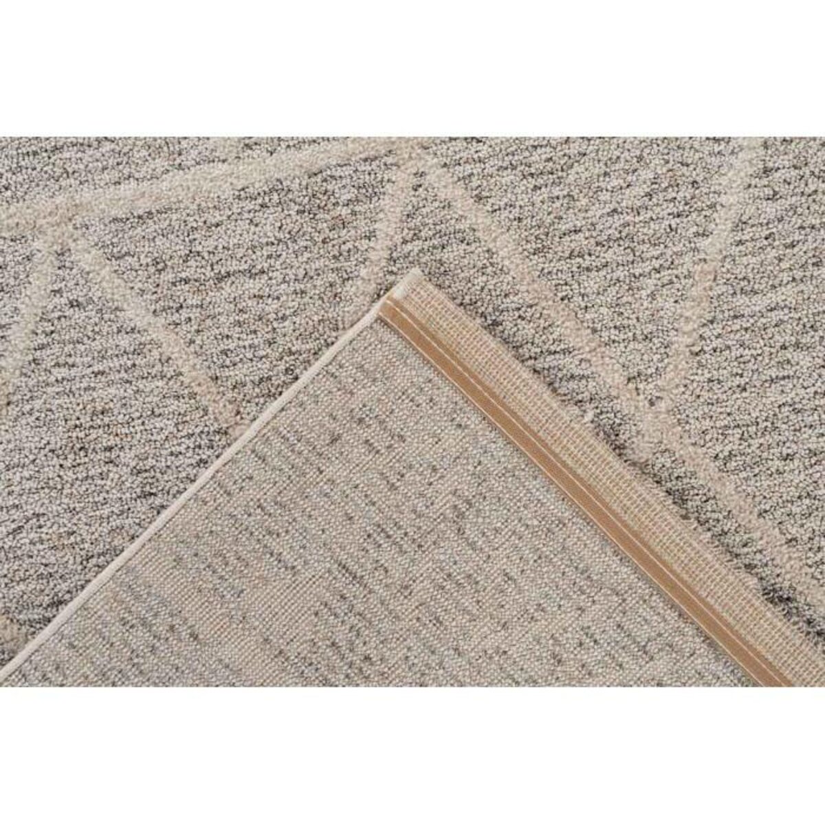 Paris Prix Tapis Tissé Géométrique  Rhombus  Beige & Marron