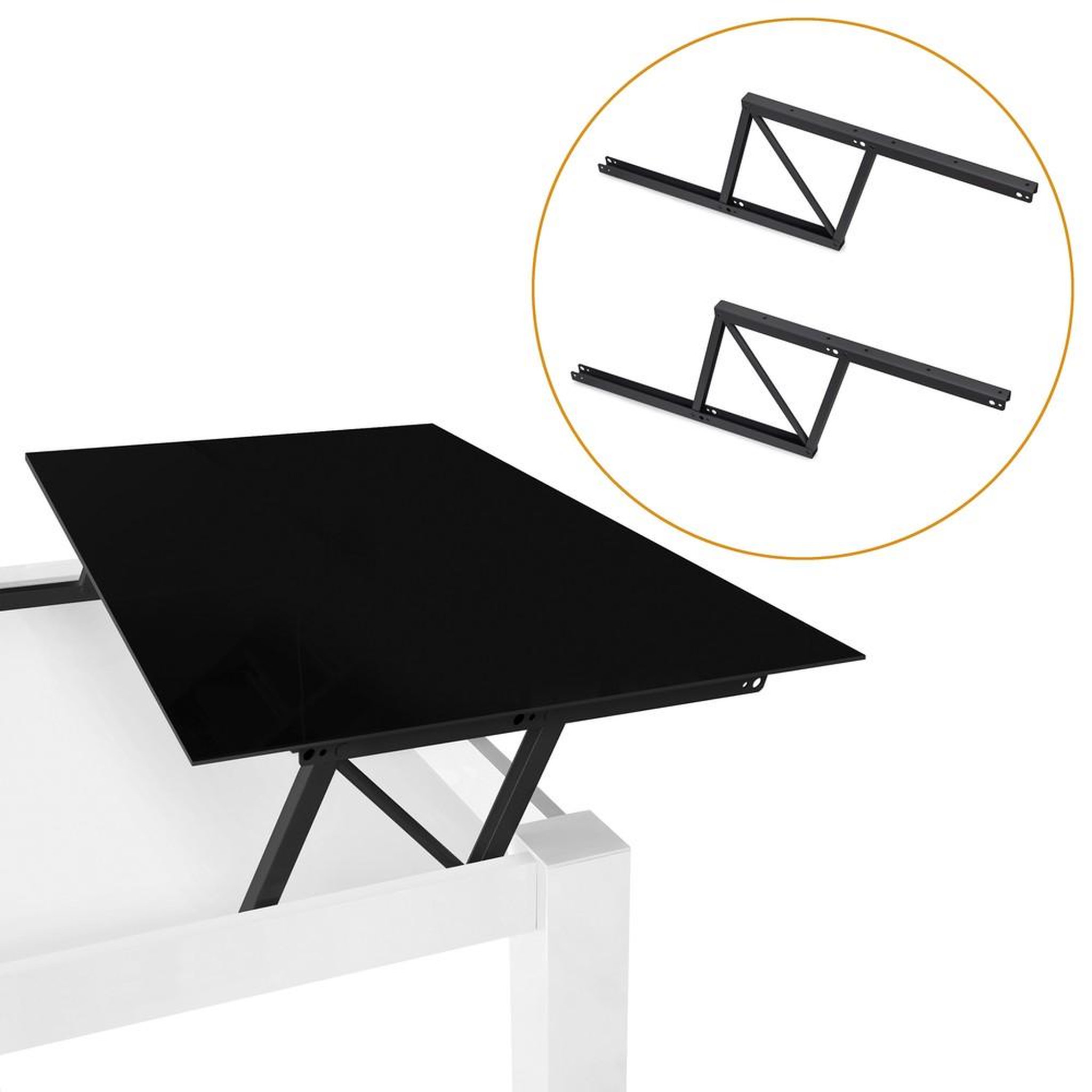 EMUCA SRL Kit de panier et cadre coulissant à fermeture souple pour armoire- réglable- module 800mm- Noir texturé