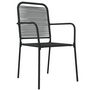 Voir la diapositive 5 : VIDAXL Ensemble a manger de jardin 7 pcs Noir Corde de coton et acier