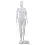 Voir la diapositive 2 : VIDAXL Mannequin femme corps complet base verre Blanc brillant 175 cm