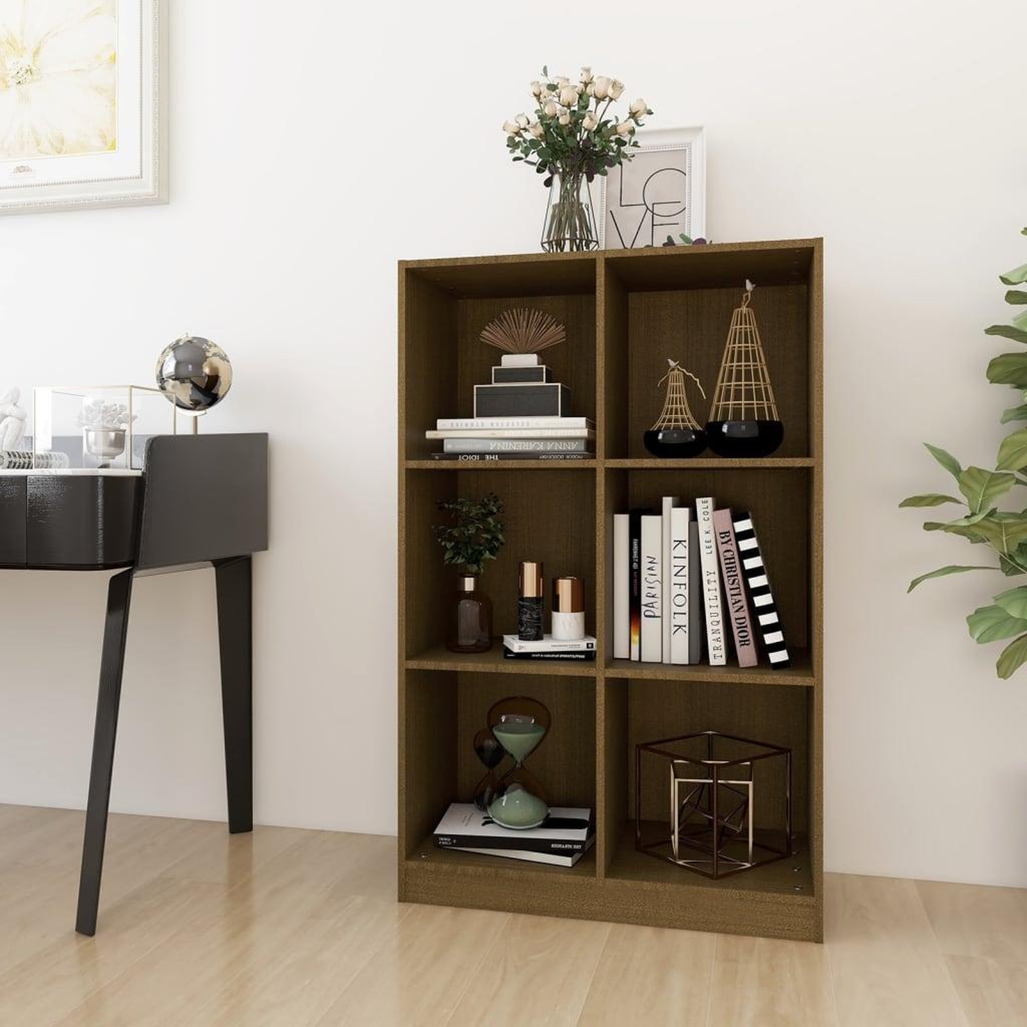 Voir la diapositive 1 : VIDAXL Bibliotheque Marron miel 70x33x110 cm Bois de pin massif