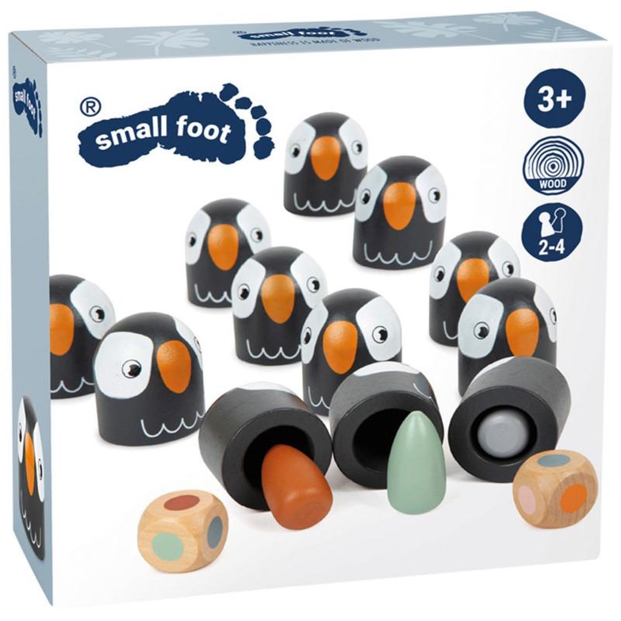Voir la diapositive 2 : SMALL FOOT Small Foot - Wooden Memo game Penguin, 26 pcs. 11959