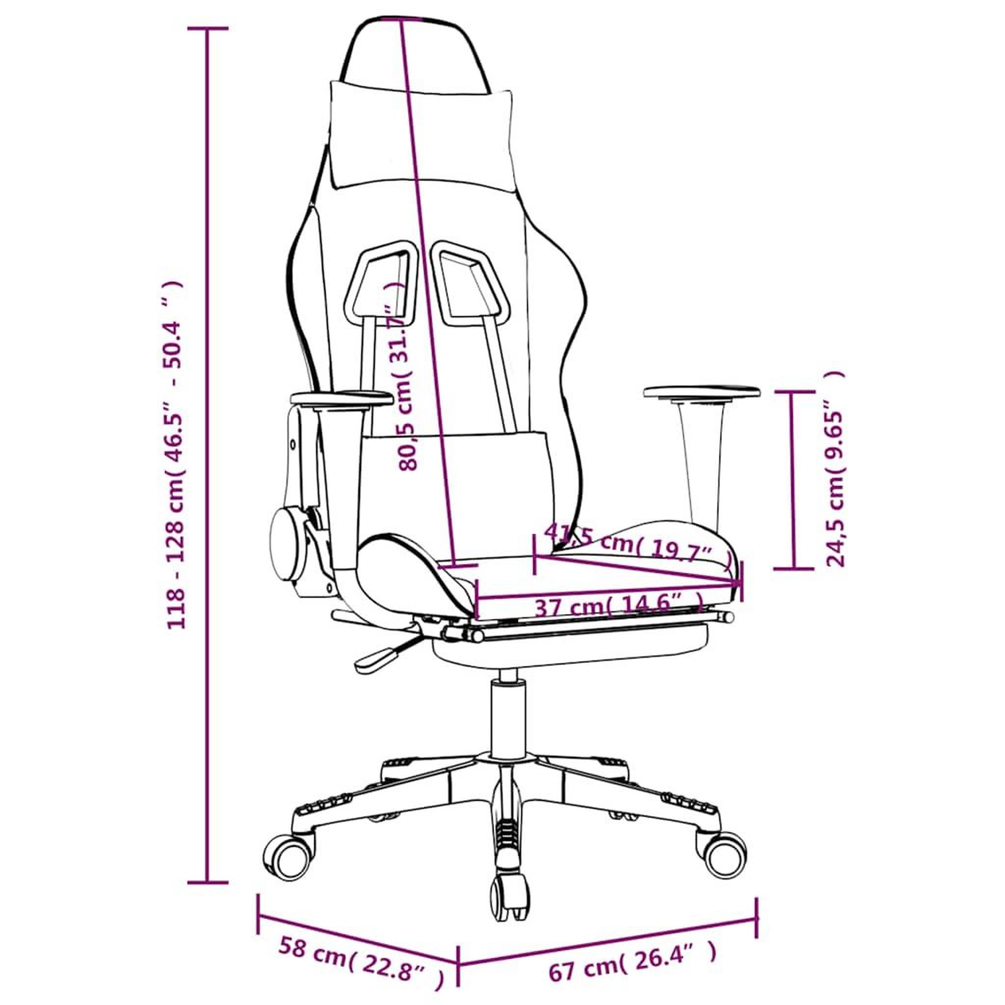 Voir la diapositive 6 : VIDAXL Chaise de jeu de massage et repose-pied Noir rouge Similicuir