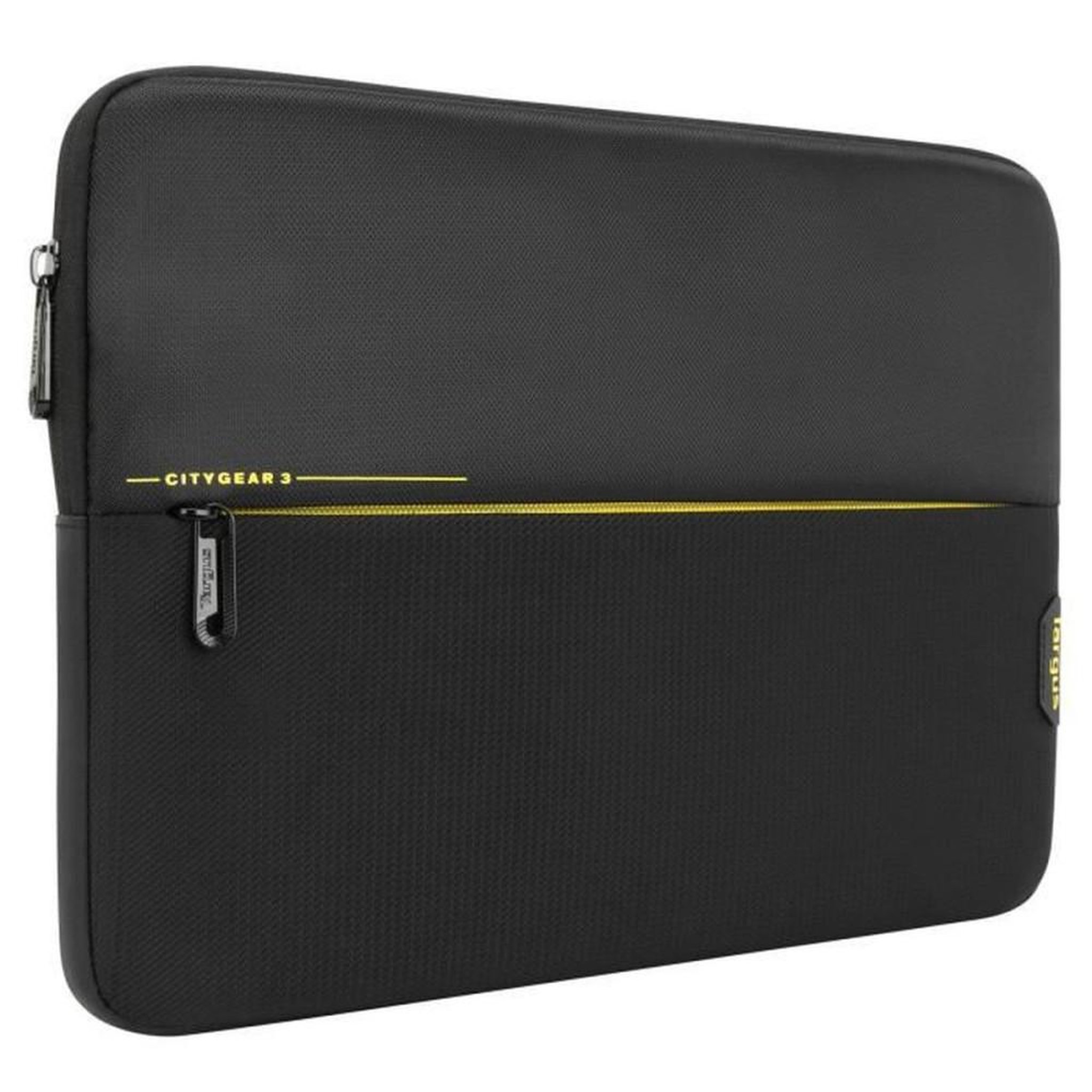 Voir la diapositive 3 : Targus Housse ordinateur 14 pouces CityGear noire en néoprène et polyester, fermeture zippée intégrale et poche avant