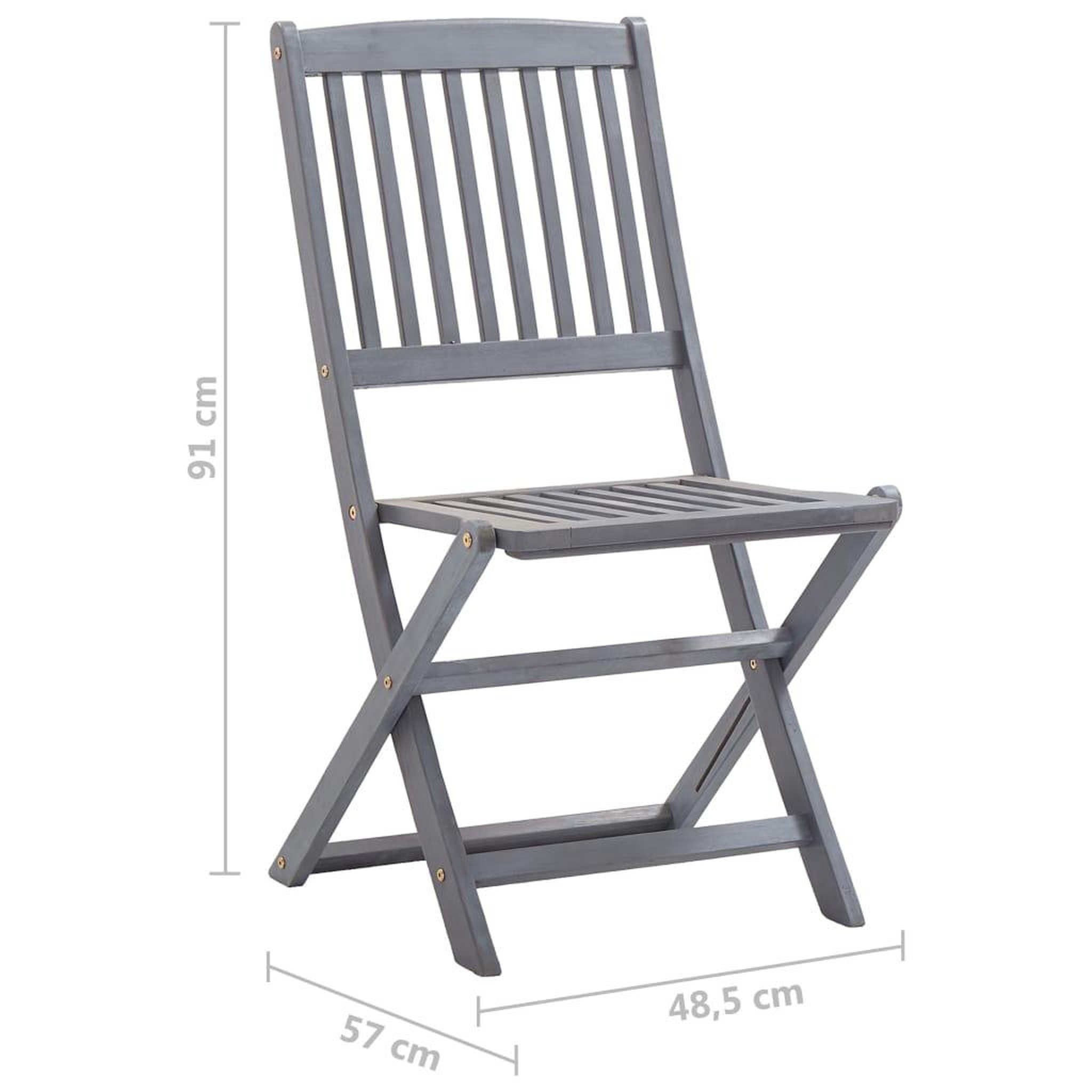 Voir la diapositive 6 : VIDAXL Chaises pliables d'exterieur lot de 6 et coussins Bois d'acacia