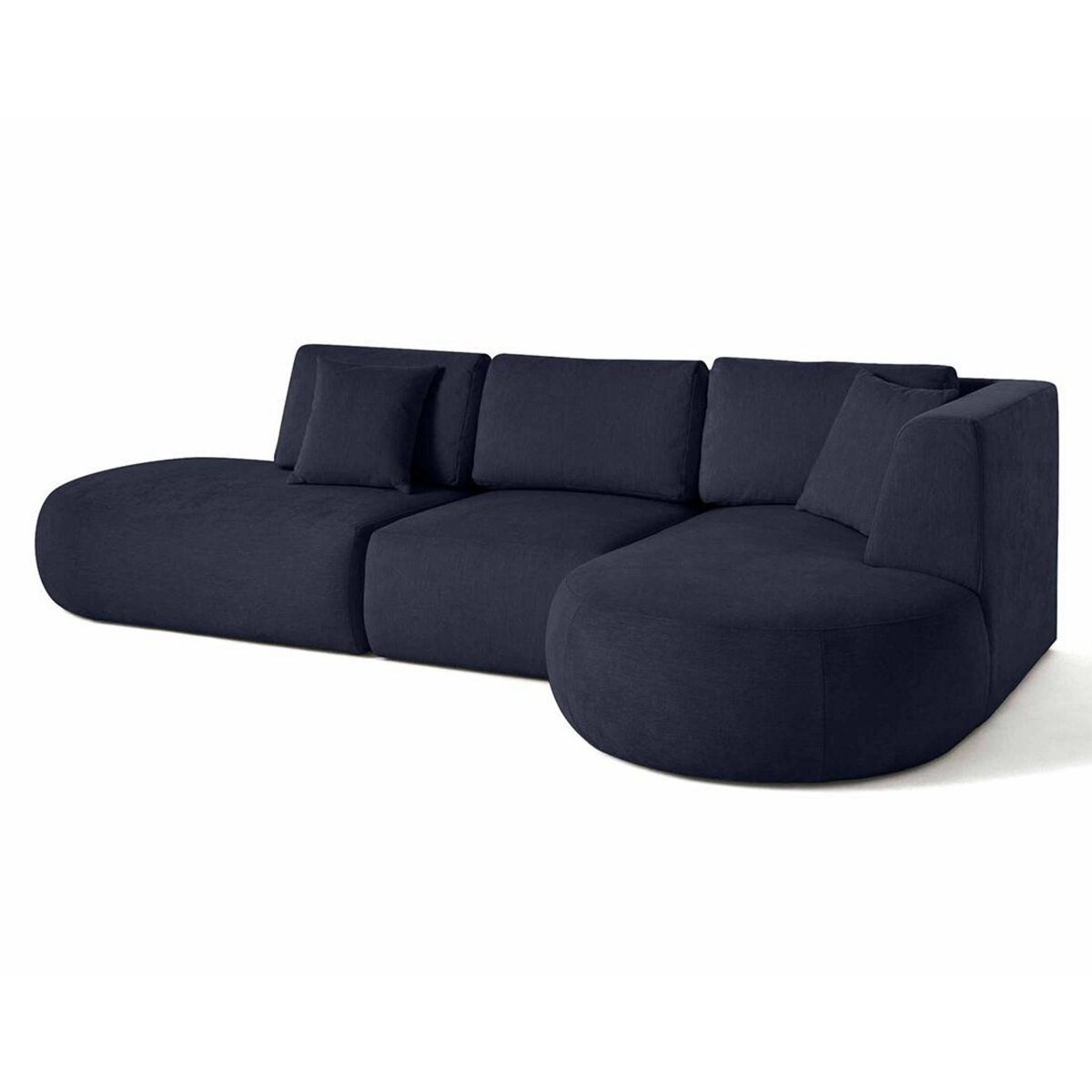 LISA DESIGN Santorini - canapé modulable d'angle droit - 5 places - en tissu texturé