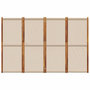 Voir la diapositive 4 : VIDAXL Cloison de separation 4 panneaux taupe 280x180 cm