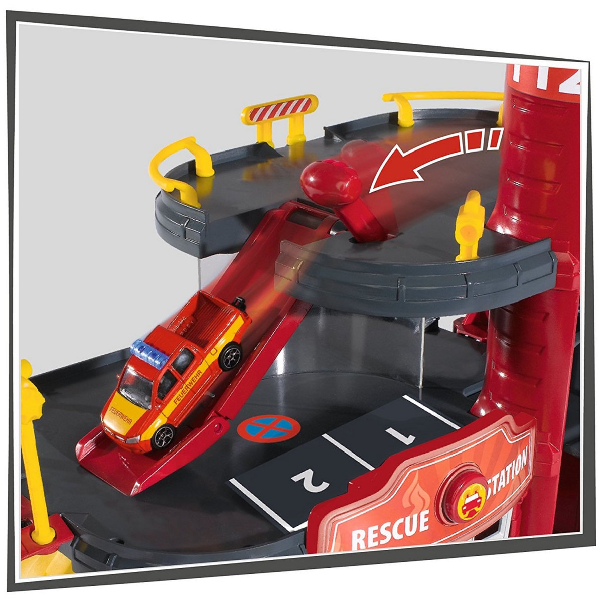 MAJORETTE Creatix Playset - Circuit Caserne de pompier + véhicules
