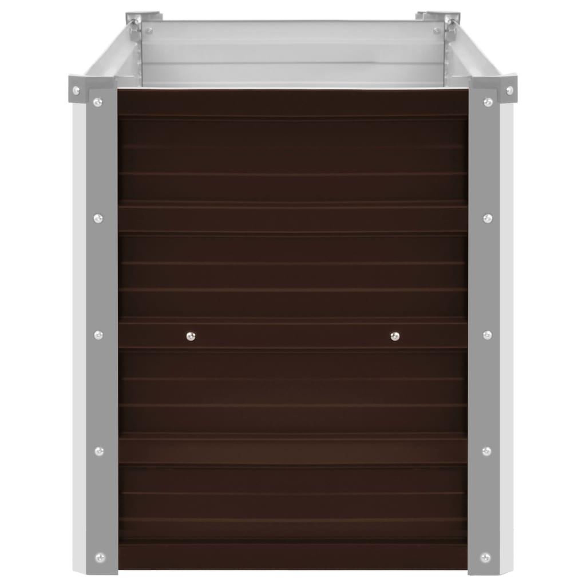 Voir la diapositive 4 : VIDAXL Lit sureleve de jardin Marron 100x40x45 cm Acier galvanise
