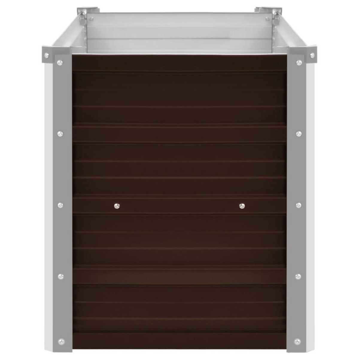 VIDAXL Lit sureleve de jardin Marron 100x40x45 cm Acier galvanise