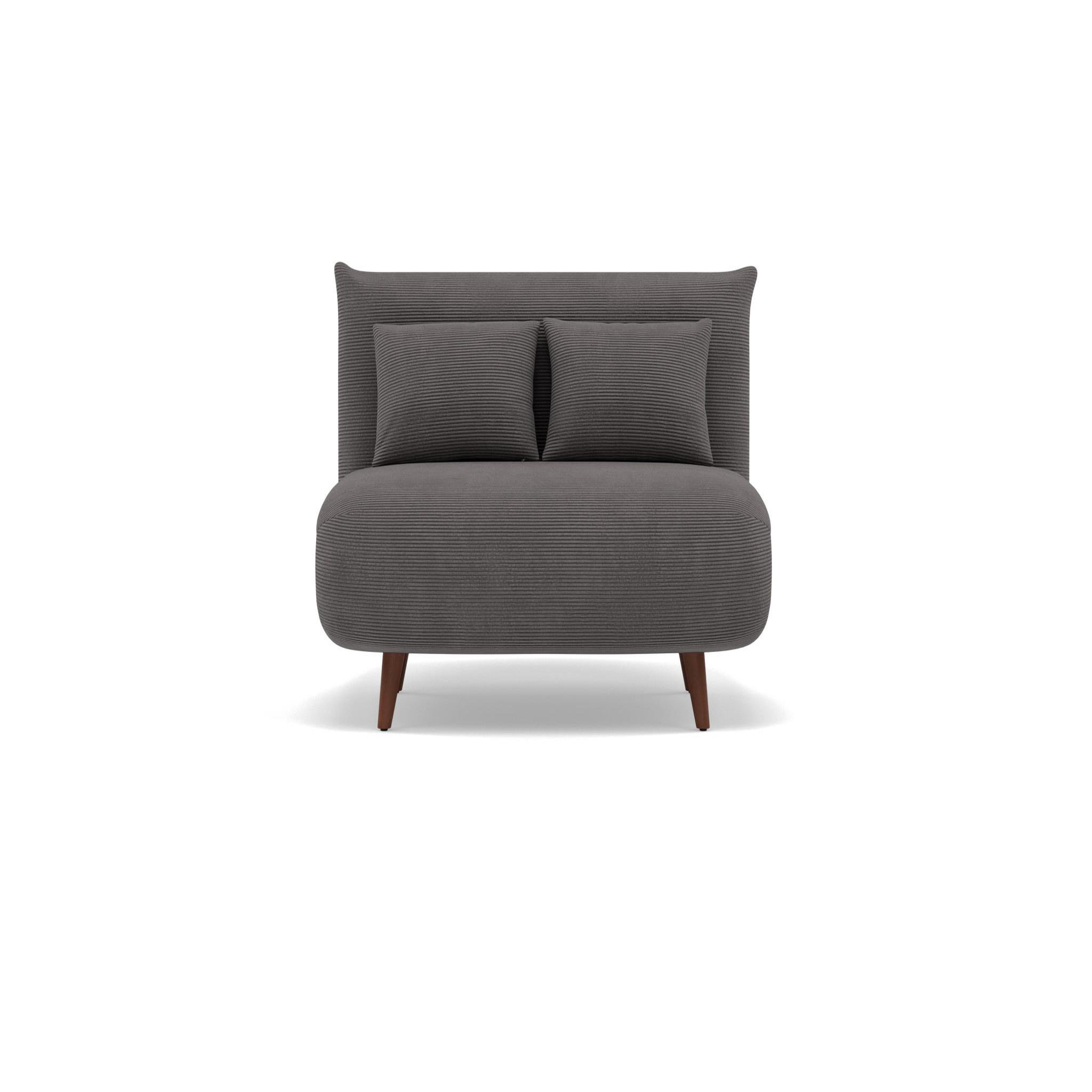 Voir la diapositive 1 : BEST MOBILIER Lumi - banquette convertible clic-clac 1 place en velours côtelé