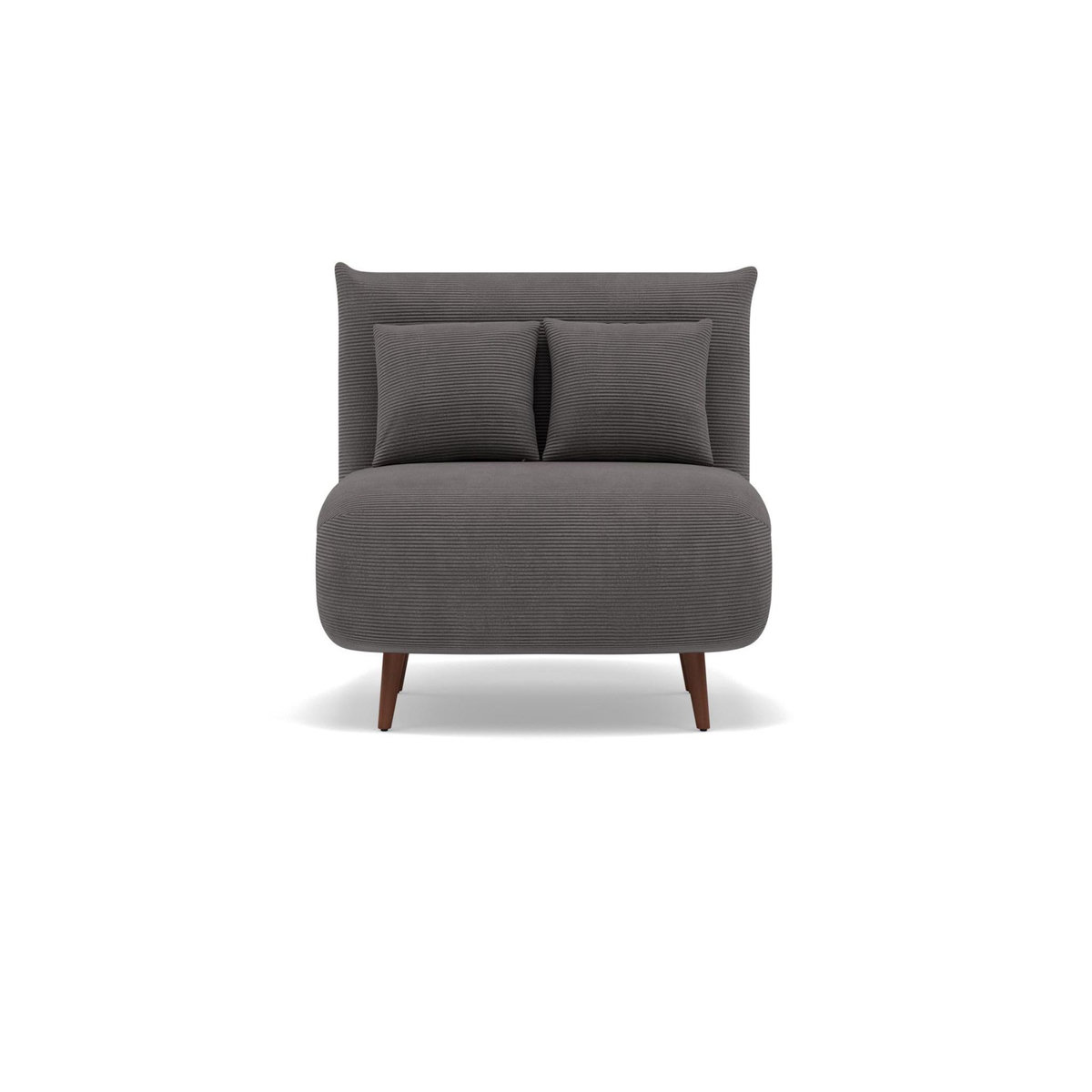 BEST MOBILIER Lumi - banquette convertible clic-clac 1 place en velours côtelé