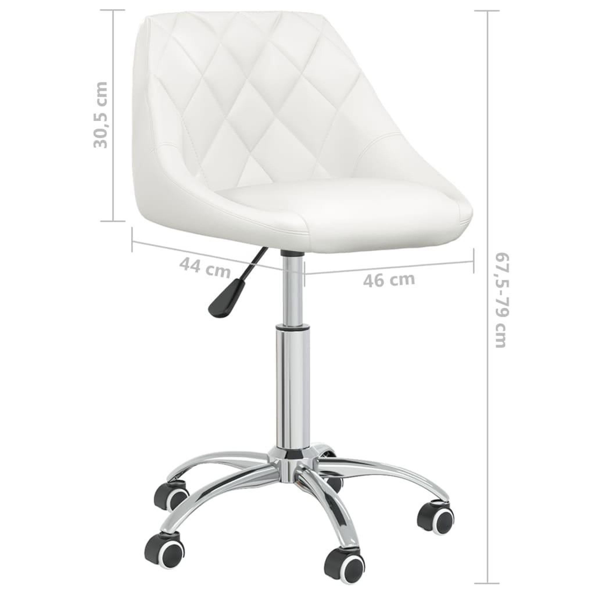 Voir la diapositive 6 : VIDAXL Chaises pivotantes a manger lot de 4 Blanc Similicuir