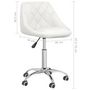 Voir la diapositive 6 : VIDAXL Chaises pivotantes a manger lot de 4 Blanc Similicuir