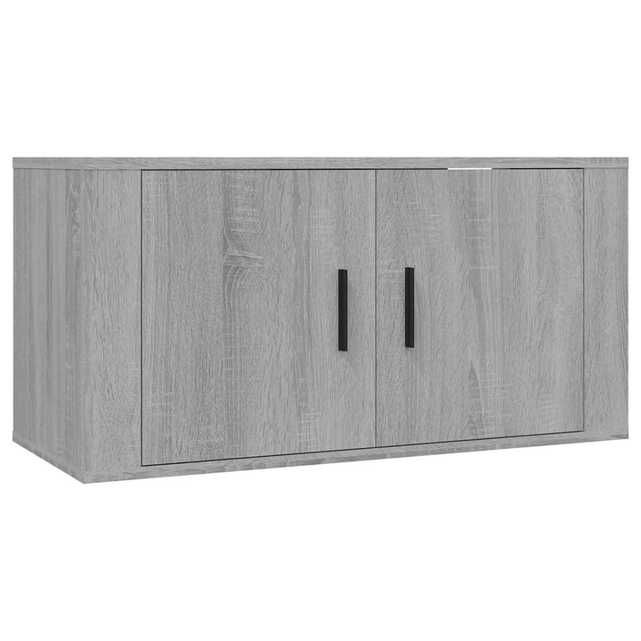 Voir la diapositive 4 : VIDAXL Meubles TV muraux 3 pcs sonoma gris 80x34,5x40 cm