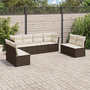 Voir la diapositive 1 : VIDAXL Salon de jardin 8 pcs avec coussins marron resine tressee
