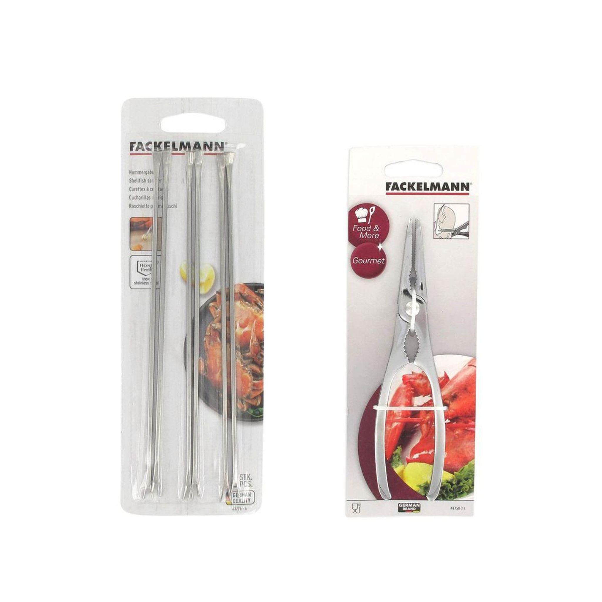 Voir la diapositive 4 : Fackelmann Ensemble de 2 ustensiles de cuisine pour crabes et homards fackelmann spécialités culinaires