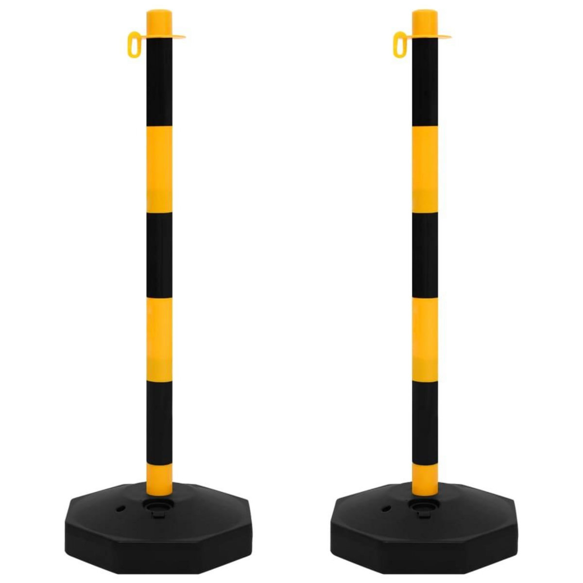 VIDAXL Ensemble de poteaux a chaîne avec chaîne en plastique 10 m