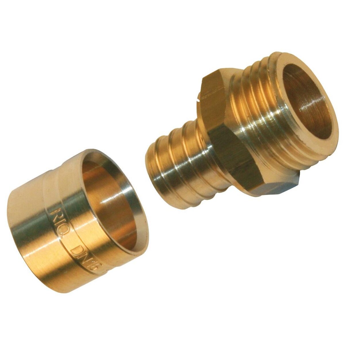 CENTRALE BRICO Raccord droit à glissement laiton M 12 x 17 pour tube en per