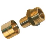 CENTRALE BRICO Raccord droit à glissement laiton M 12 x 17 pour tube en per