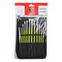 Voir la diapositive 2 : Paris Prix Lot de 12 Pinceaux de Peinture  Pochette  Noir & Vert