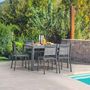 Voir la diapositive 2 : MARKET24 Table de jardin extensible 8 personnes en aluminium - 97/149 x 149 x 149 x 75 cm