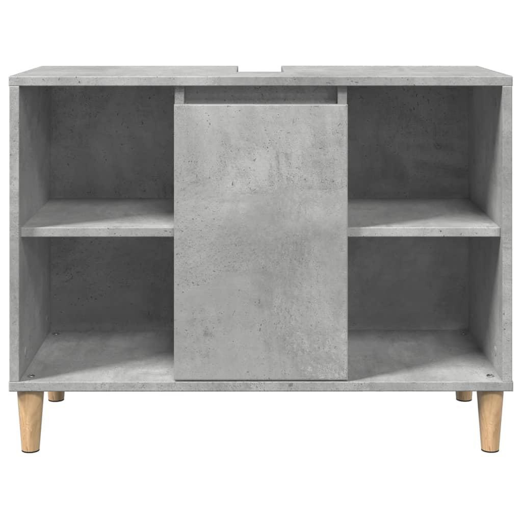 Voir la diapositive 5 : VIDAXL Armoire salle de bain gris beton 80x33x60cm bois d'ingenierie