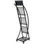 Voir la diapositive 3 : VIDAXL Porte-revue 40 x 32 x 131 cm Noir A4