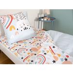 Home collection Parure housse de couette 140x200cm 100% coton 57 fils catchi