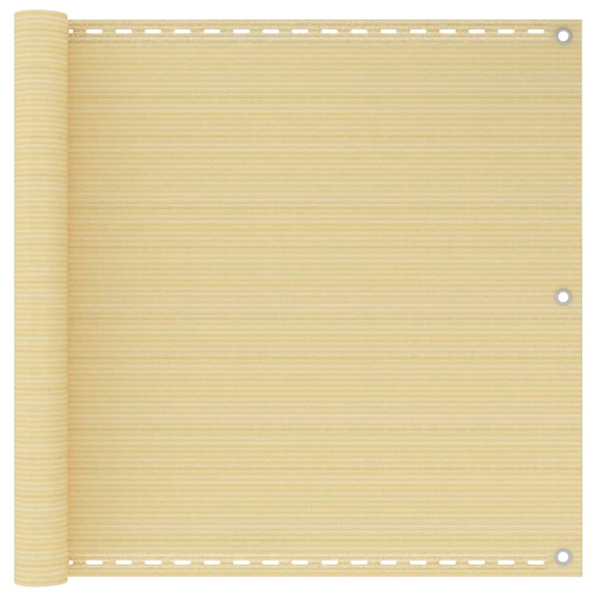 VIDAXL Ecran de balcon beige 90x500 cm pehd