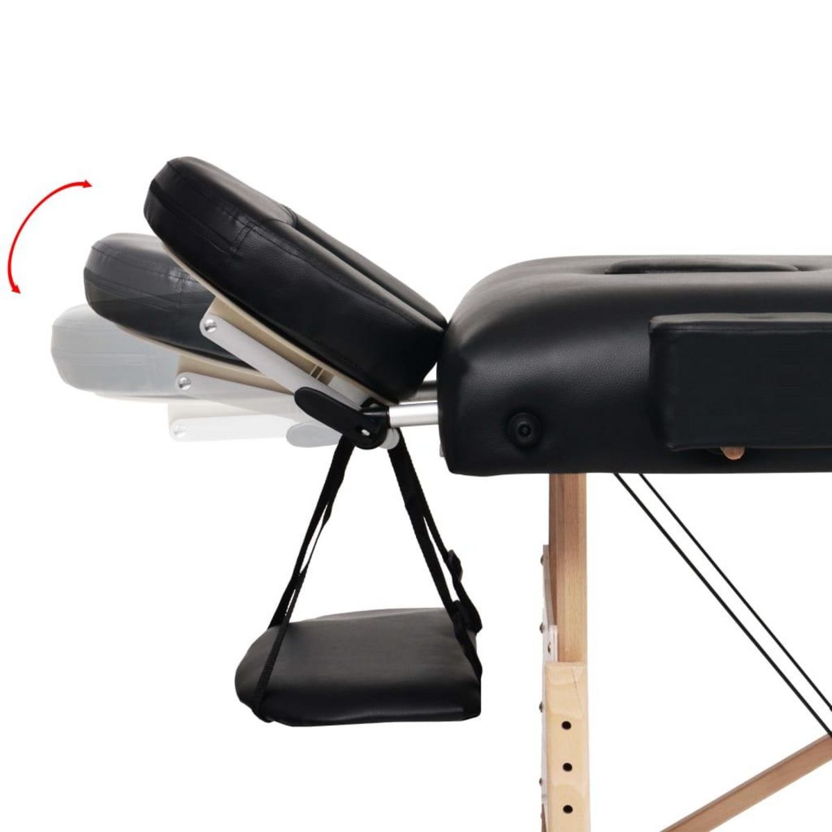 VIDAXL Table de massage pliable a 2 zones 10 cm d'epaisseur Noir