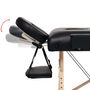 Voir la diapositive 5 : VIDAXL Table de massage pliable a 2 zones 10 cm d'epaisseur Noir