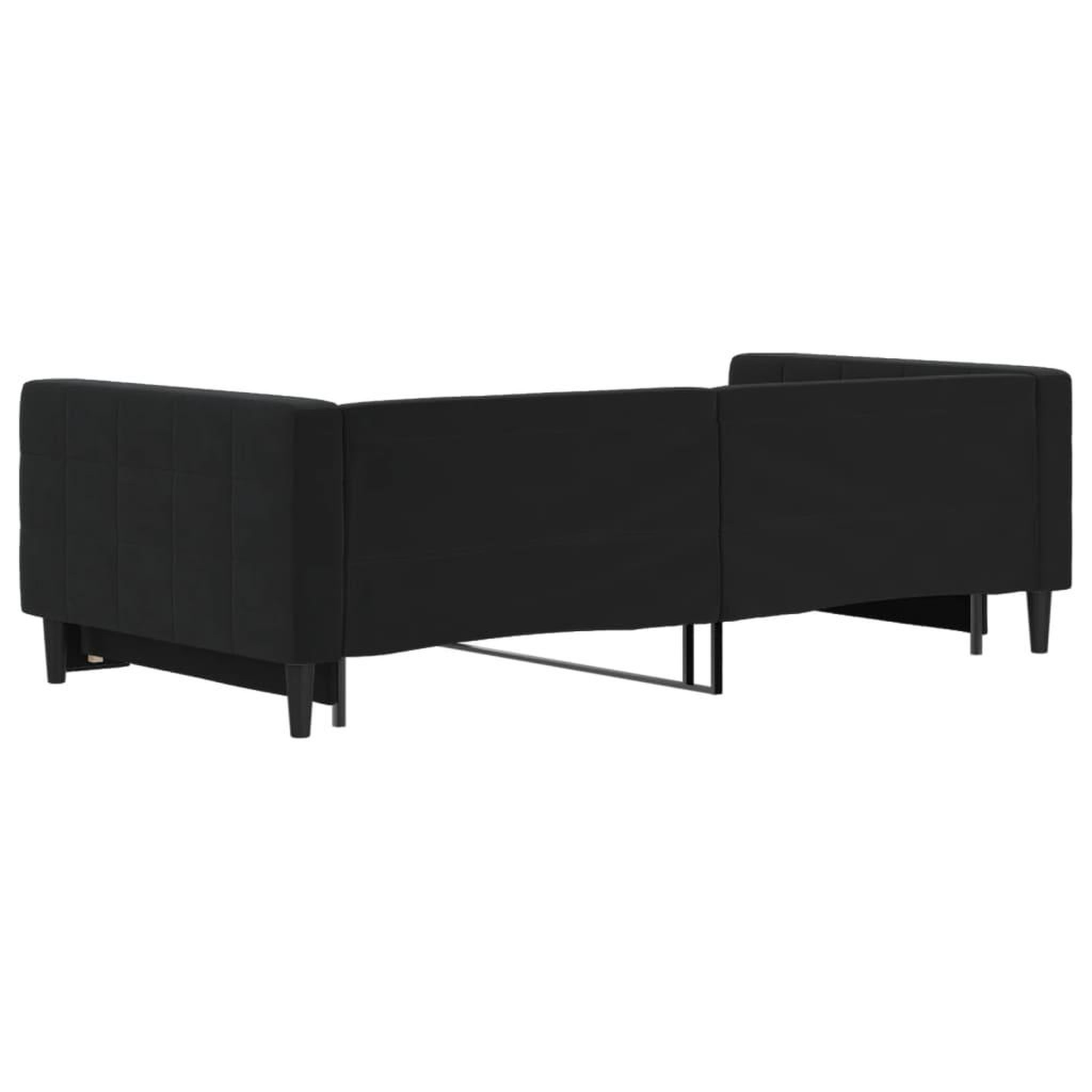 Voir la diapositive 5 : VIDAXL Lit de jour avec gigogne sans matelas noir 100x200 cm