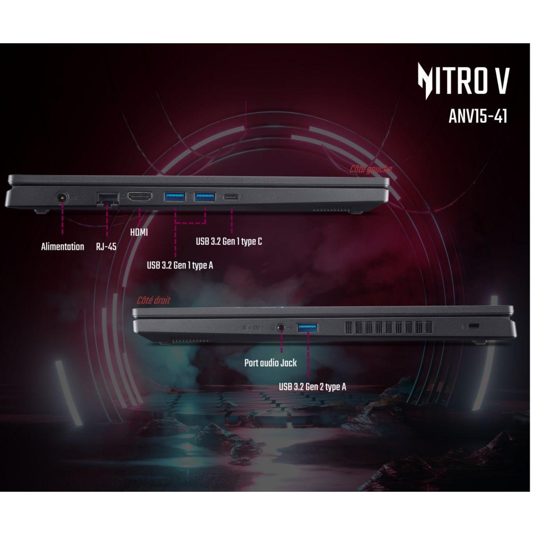 Voir la diapositive 5 : ACER PC Gamer Nitro V 15 ANV15-41-R3KK