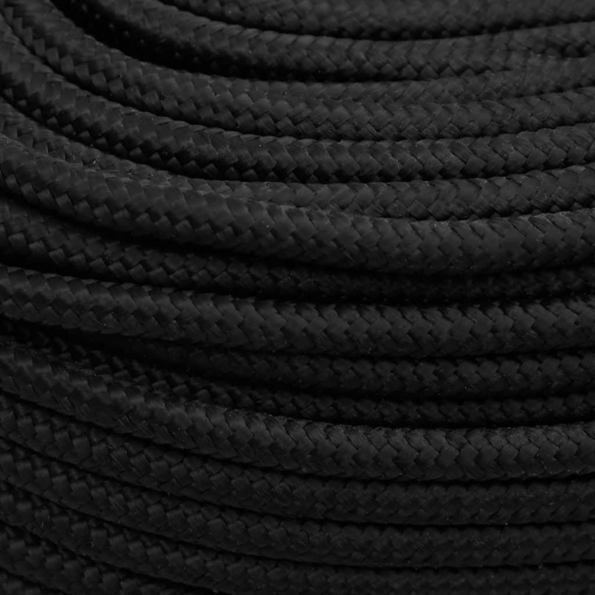 VIDAXL Corde de bateau Noir complet 8 mm 100 m Polypropylene