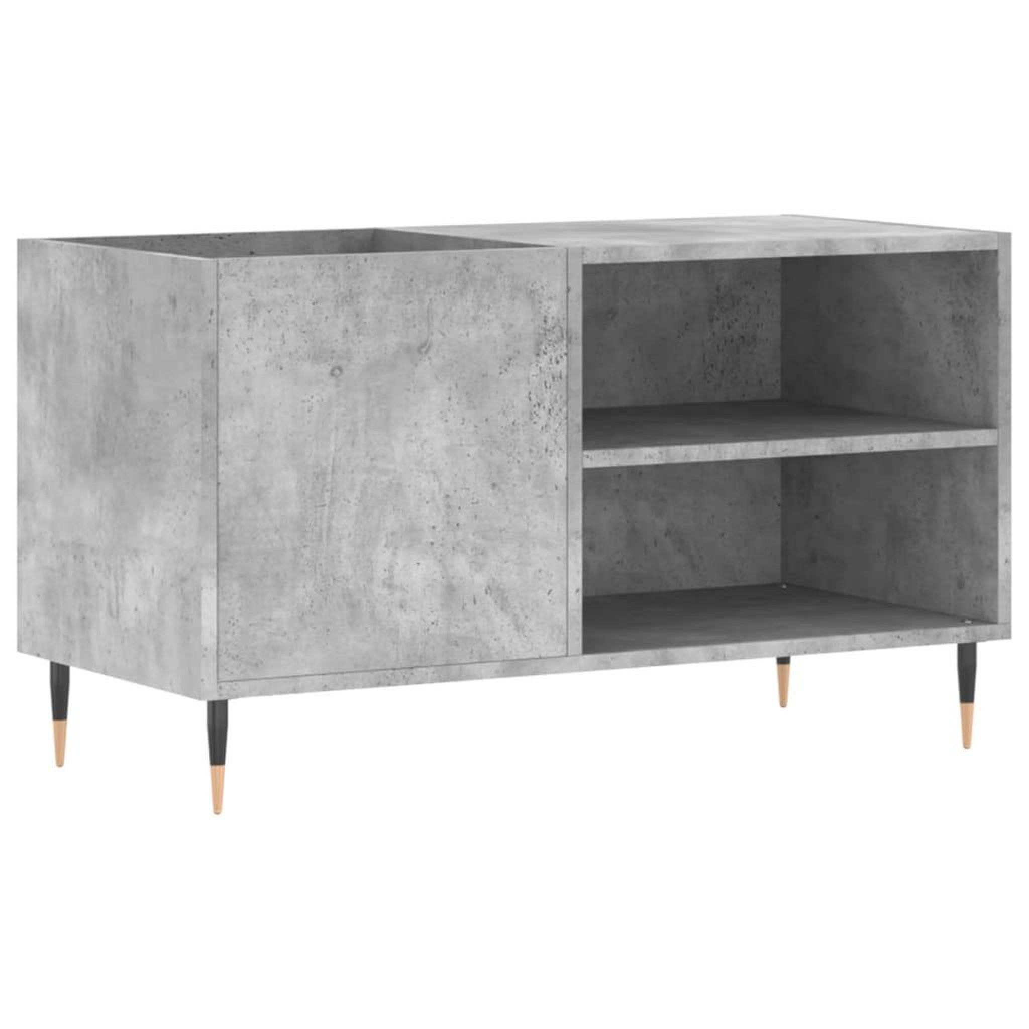 Voir la diapositive 2 : VIDAXL Armoire a disques gris beton 85x38x48 cm bois d'ingenierie