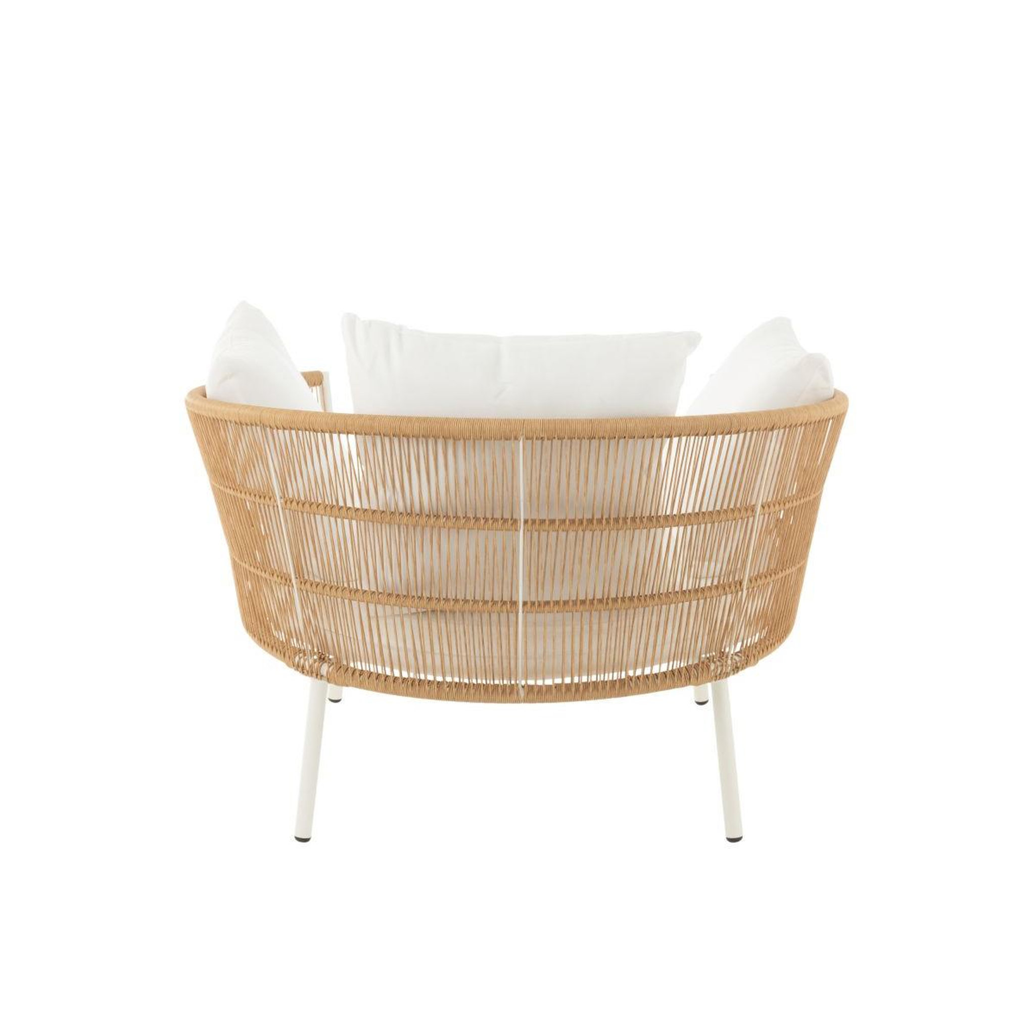 Voir la diapositive 4 : J-LINE Fauteuil de jardin  poa  118cm blanc