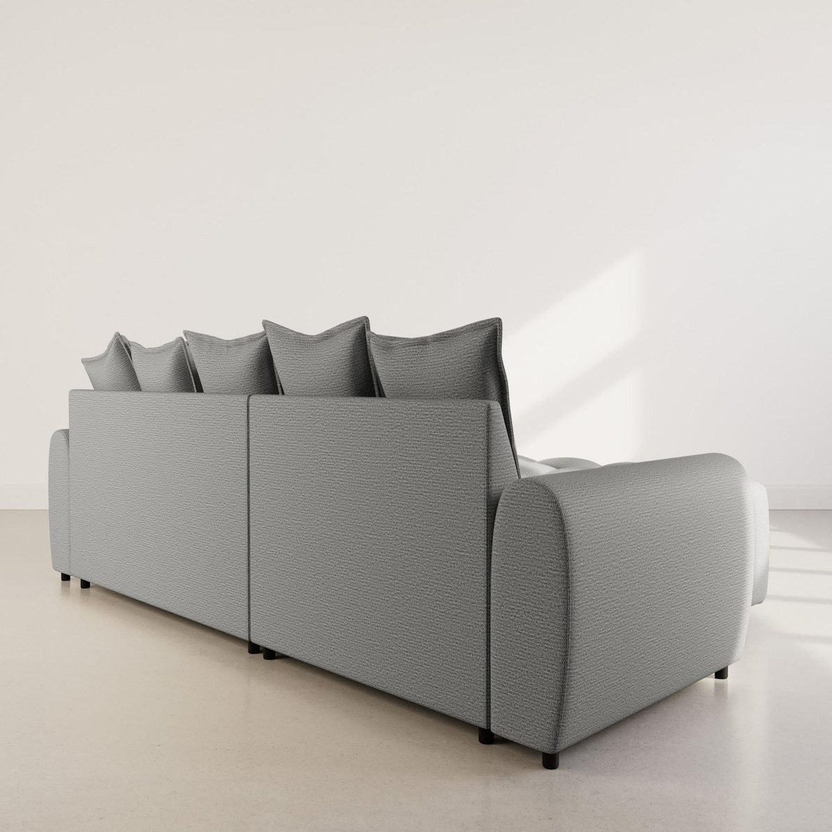 LISA DESIGN Adelaide - canapé d'angle réversible 4 places en tissu texturé