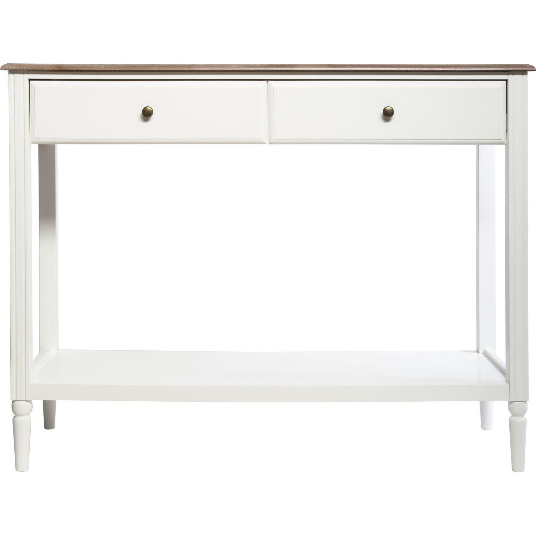 Voir la diapositive 2 : ATMOSPHERA Console design bois solen - l. 110 x h. 85 cm - blanc
