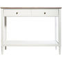 Voir la diapositive 2 : ATMOSPHERA Console design bois Solen - L. 110 x H. 85 cm - Blanc